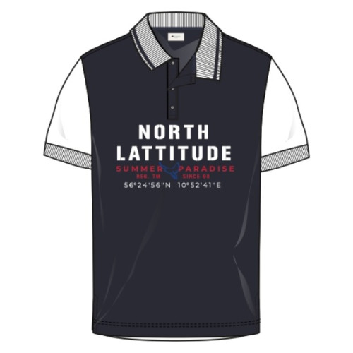 detail Polo Triko North Contrast Sleeve